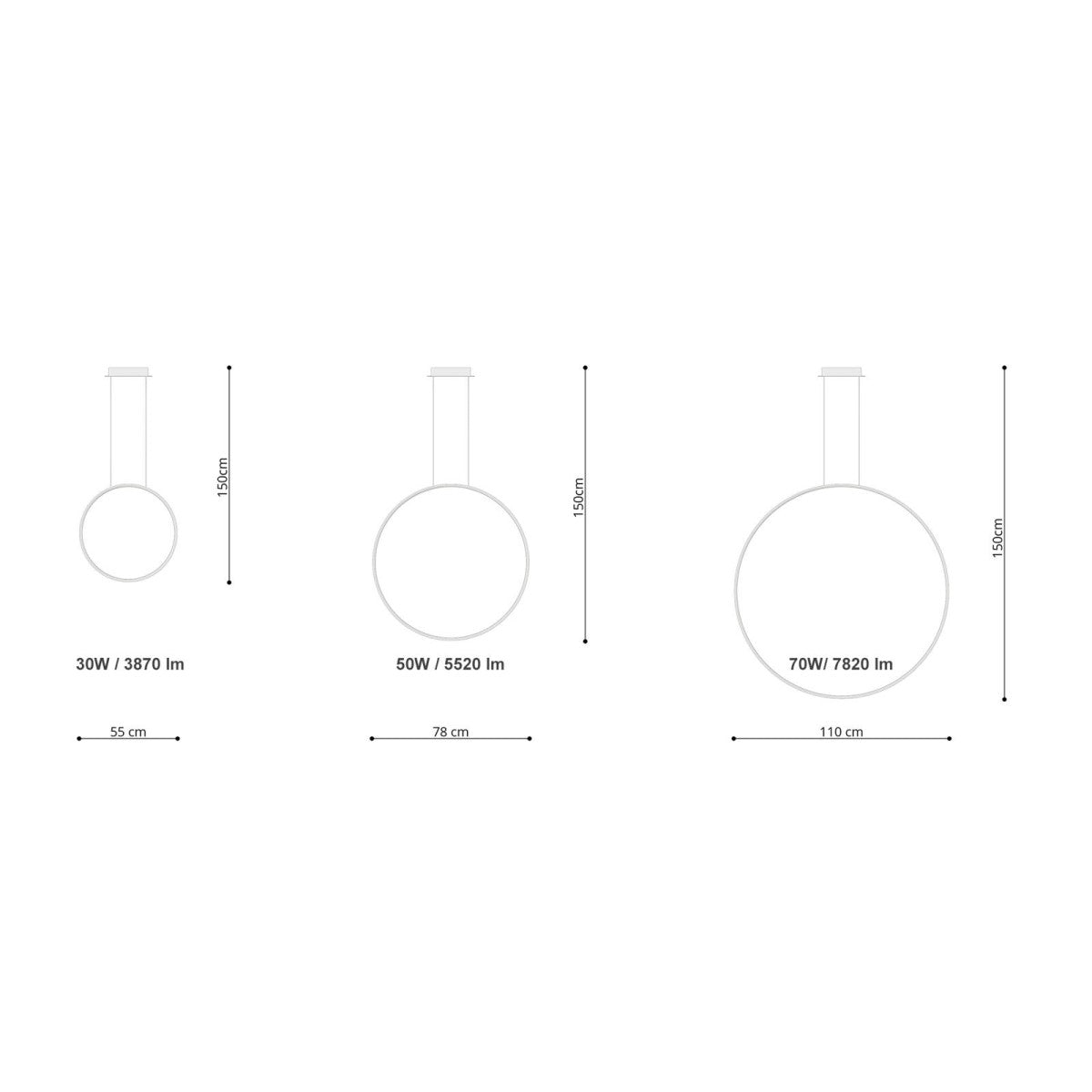 Rippvalgusti Rio 1 valge