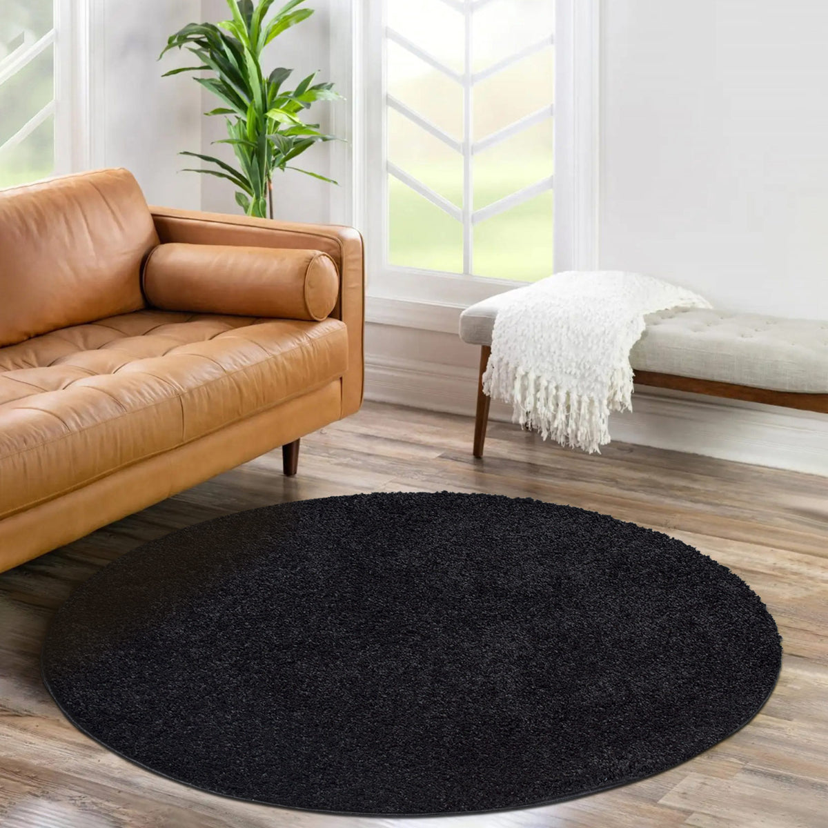 Vaip City Shaggy Black&White 120-200 cm