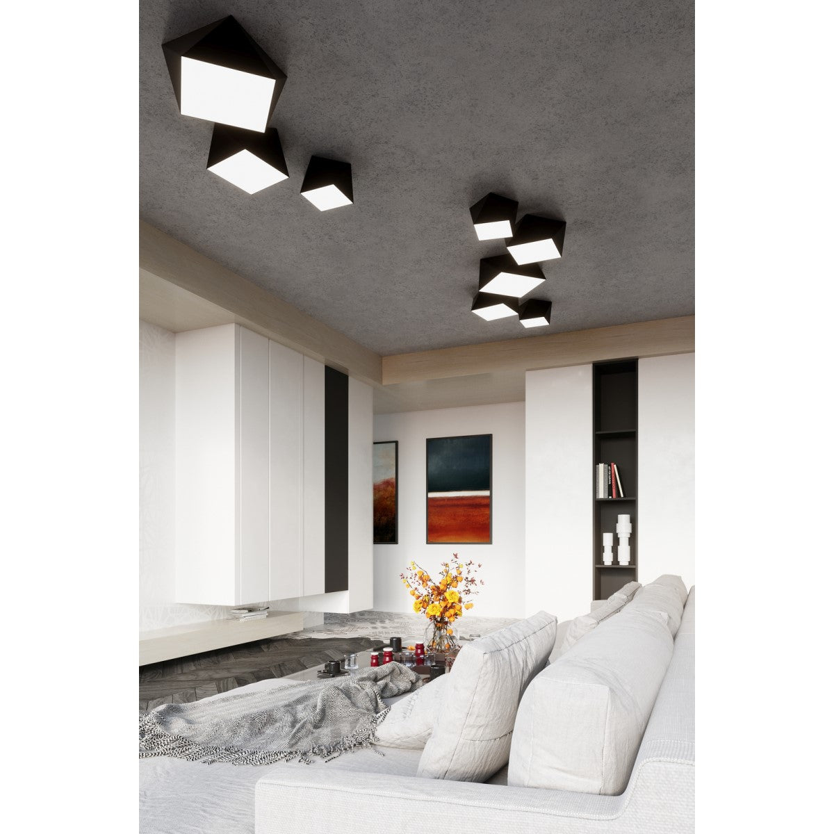 Plafoonvalgusti Hexa must